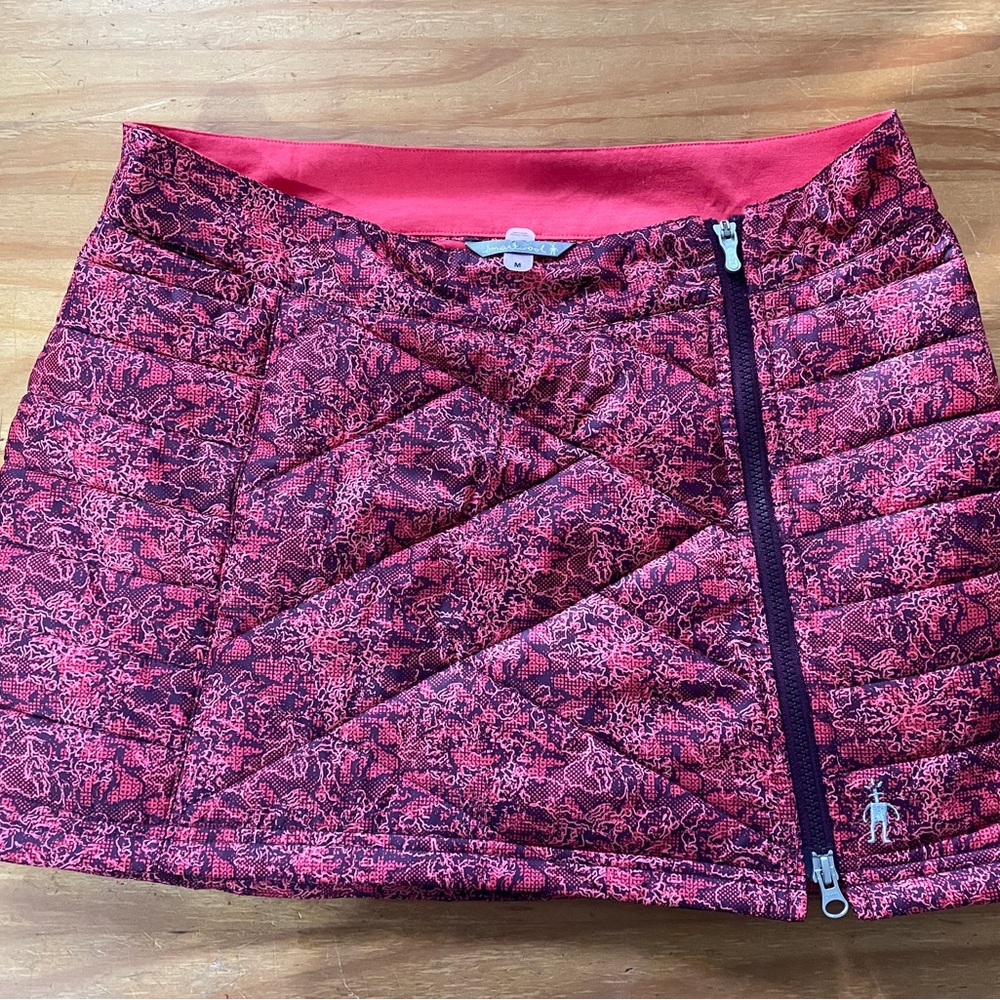 Smartwool Pink and Black Quilted Mini Skirt